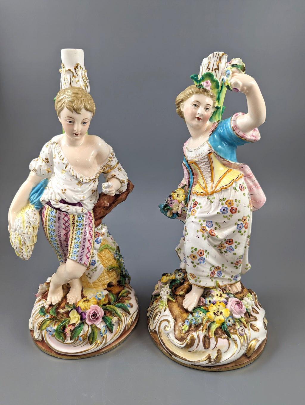 John Bevington figural candlesticks, c. 1880
