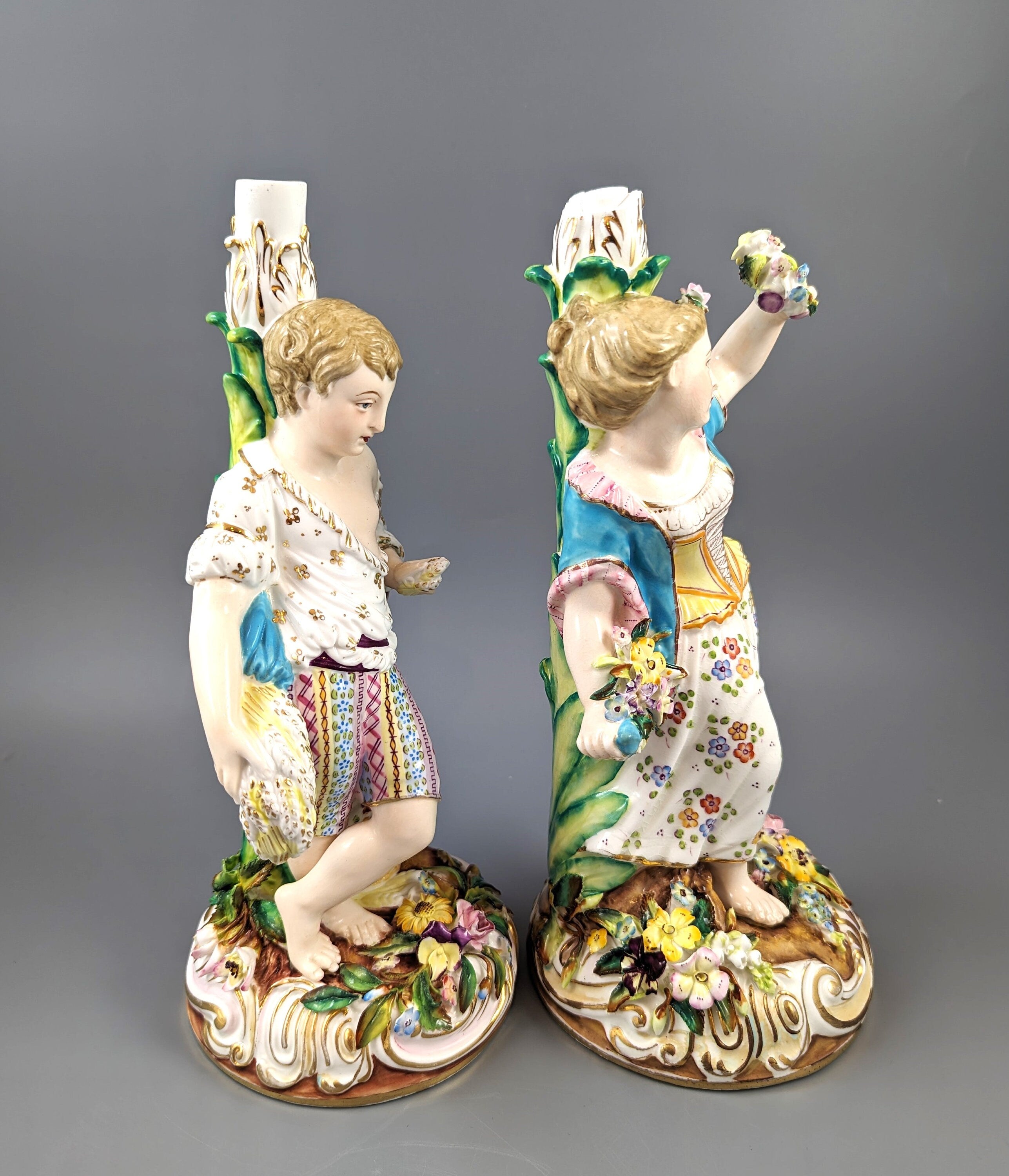John Bevington figural candlesticks, c. 1880