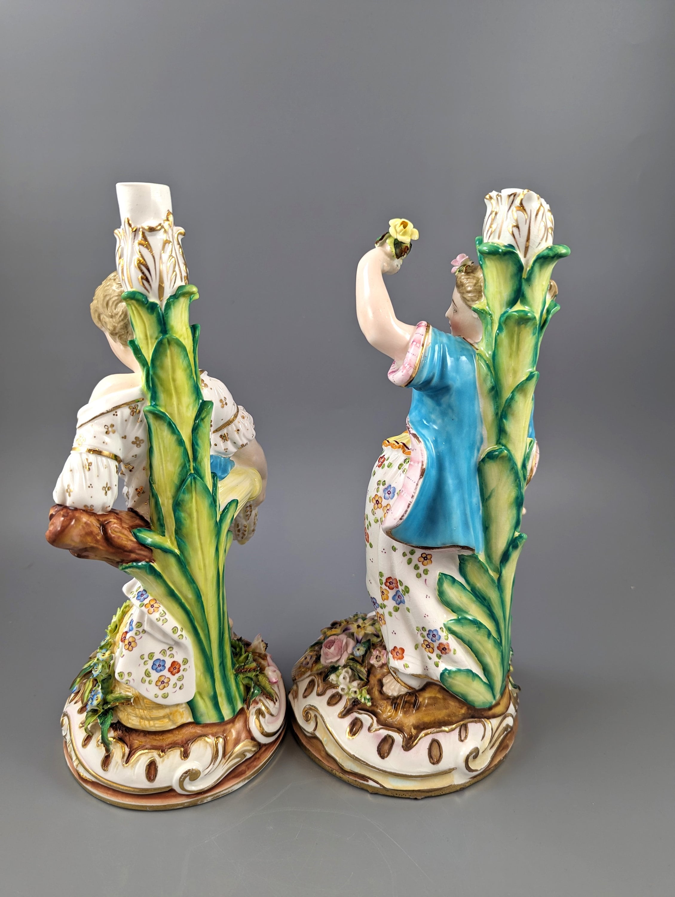 John Bevington figural candlesticks, c. 1880
