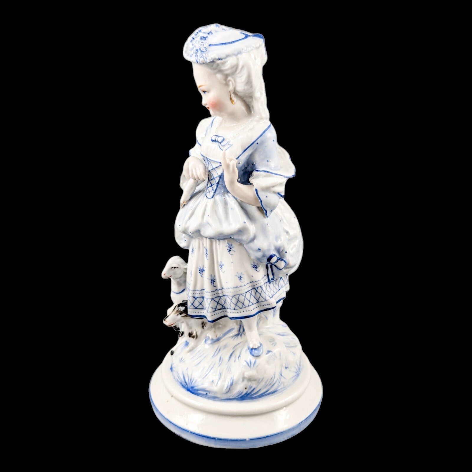 19th century German glazed porcelain figurine of a shepherdess by Conta & Boehme