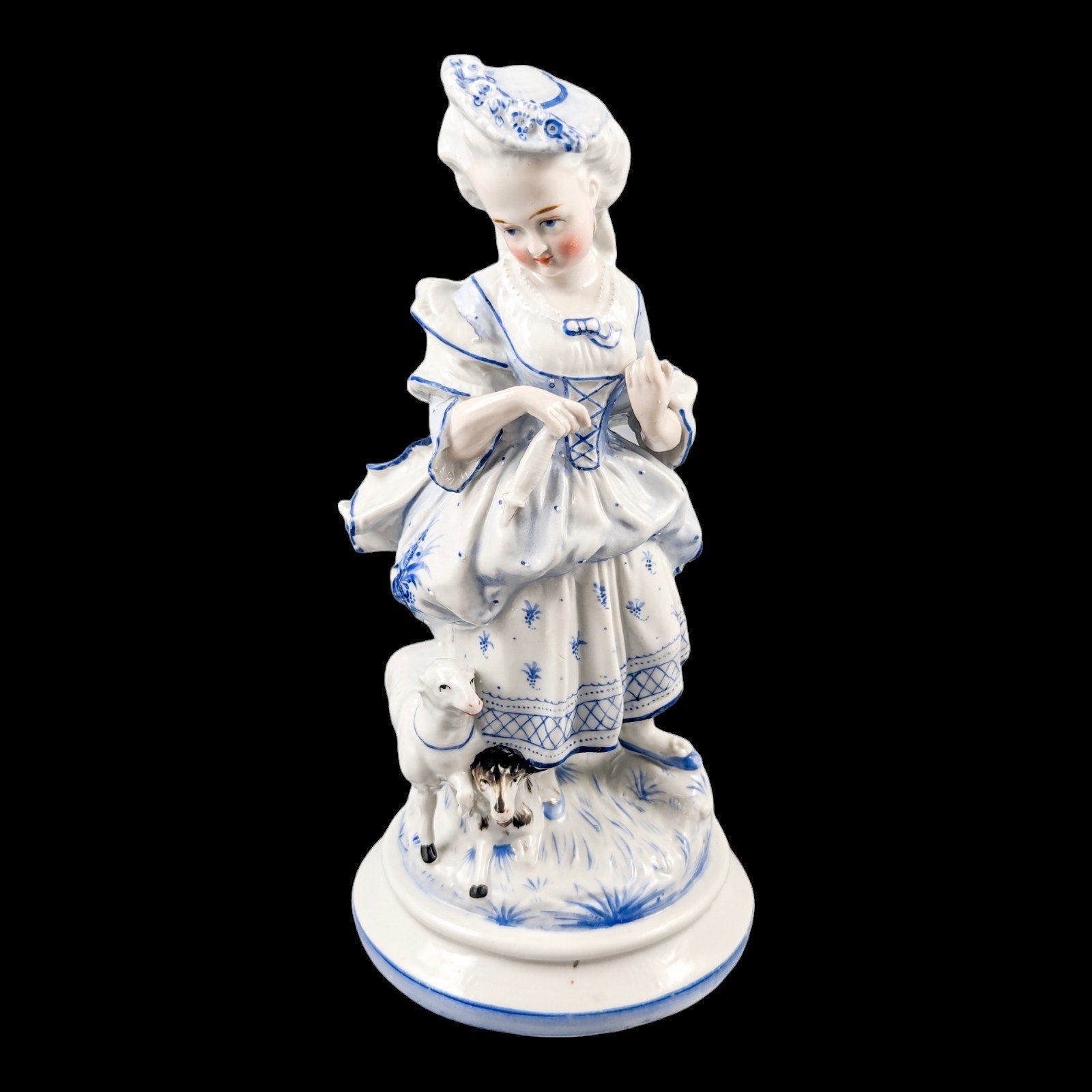 19th century German glazed porcelain figurine of a shepherdess by Conta & Boehme