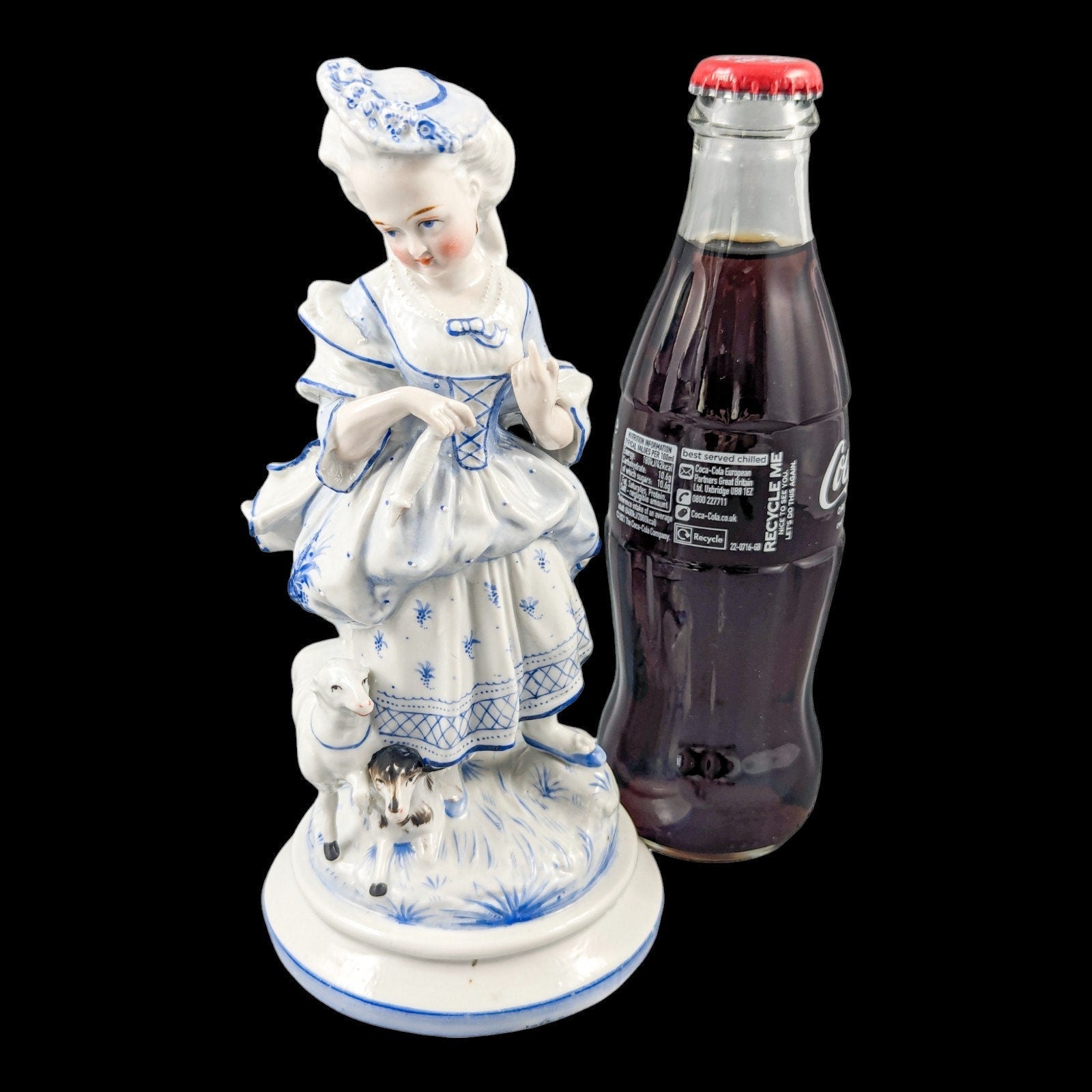 19th century German glazed porcelain figurine of a shepherdess by Conta & Boehme