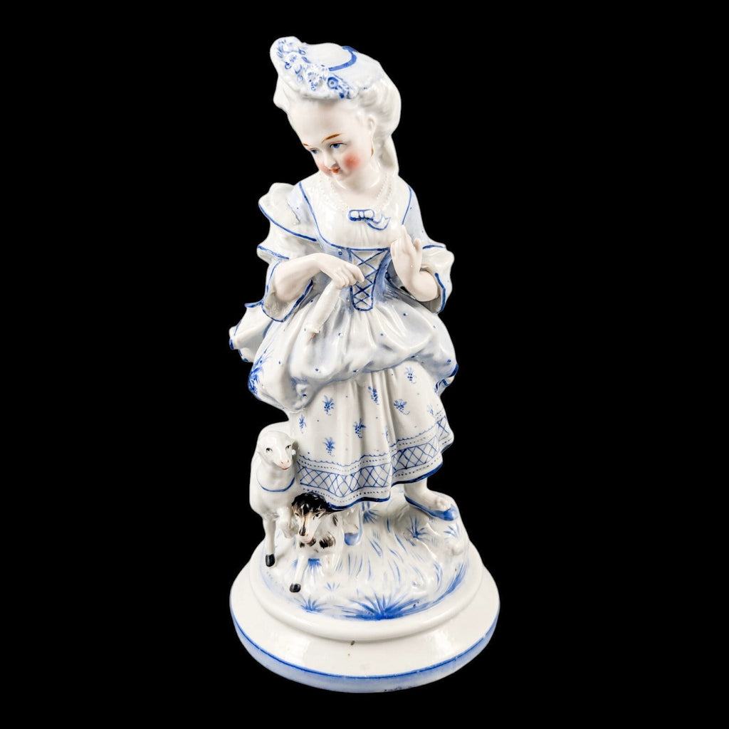 19th century German glazed porcelain figurine of a shepherdess by Conta & Boehme