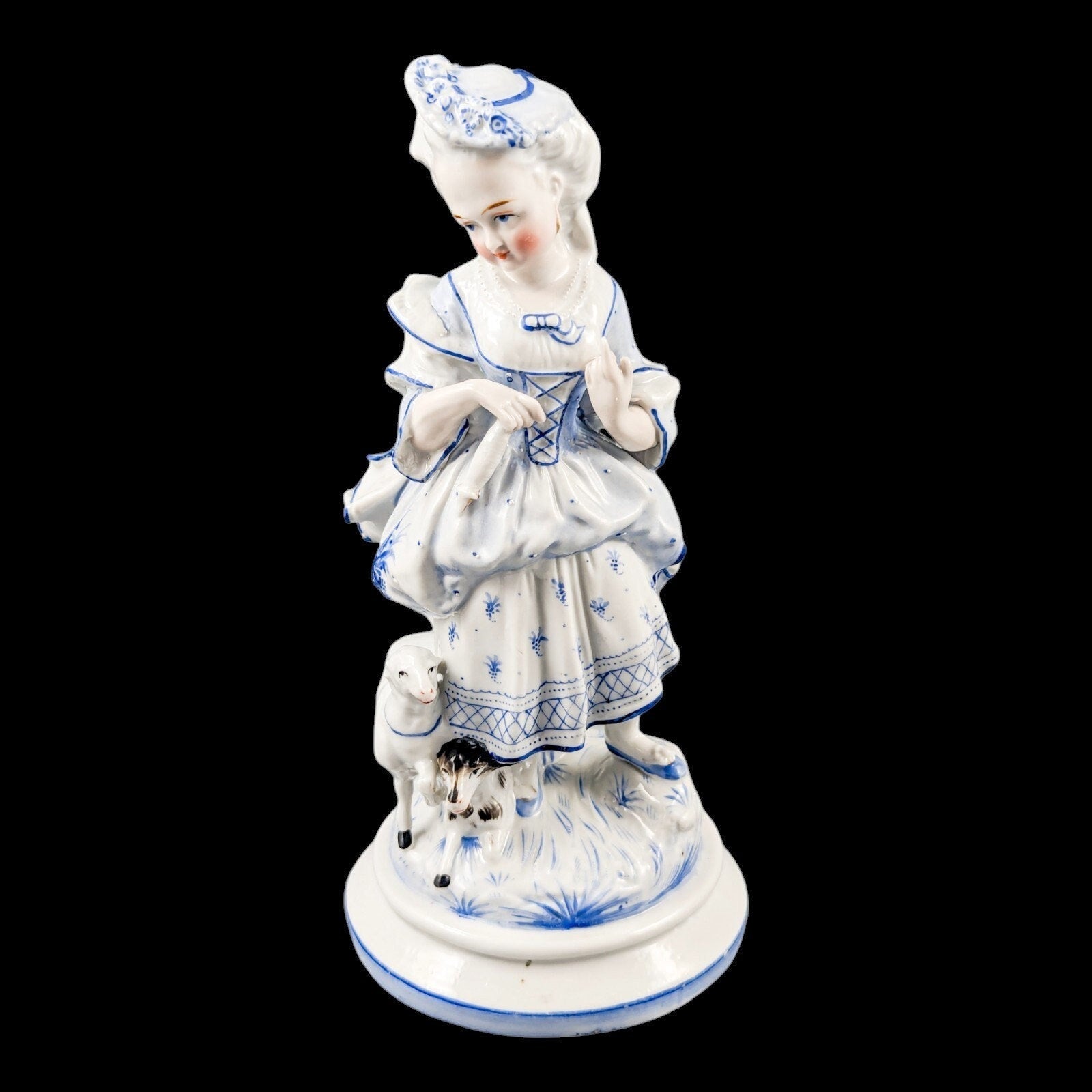 19th century German glazed porcelain figurine of a shepherdess by Conta & Boehme