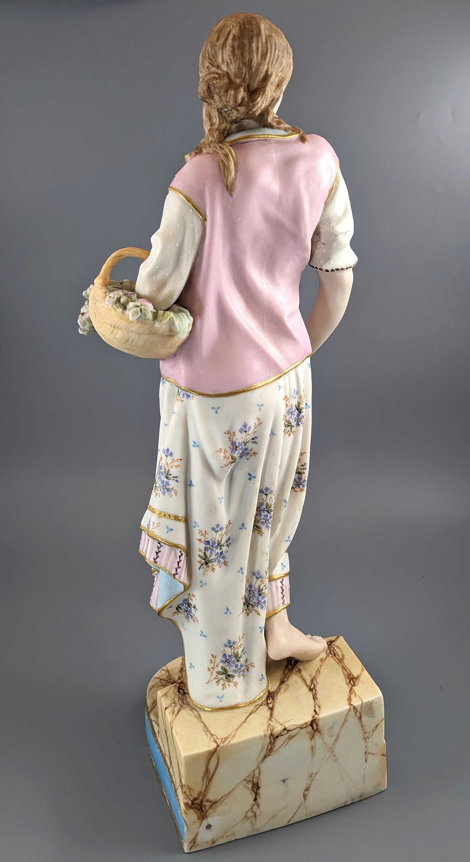 A Copeland coloured parian figure 'ADVERSITY'  ,C.1870,very rare.