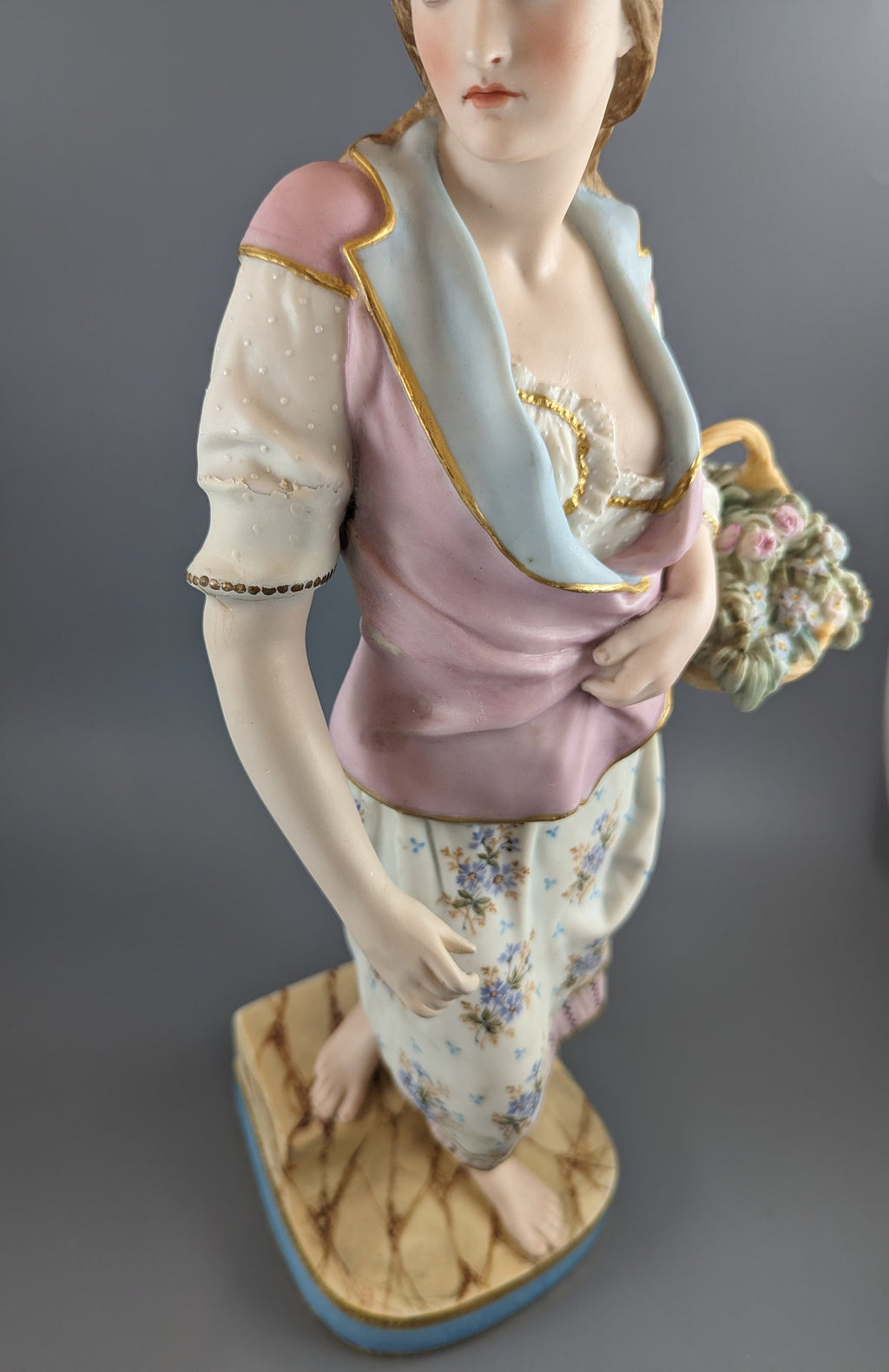 A Copeland coloured parian figure 'ADVERSITY'  ,C.1870,very rare.