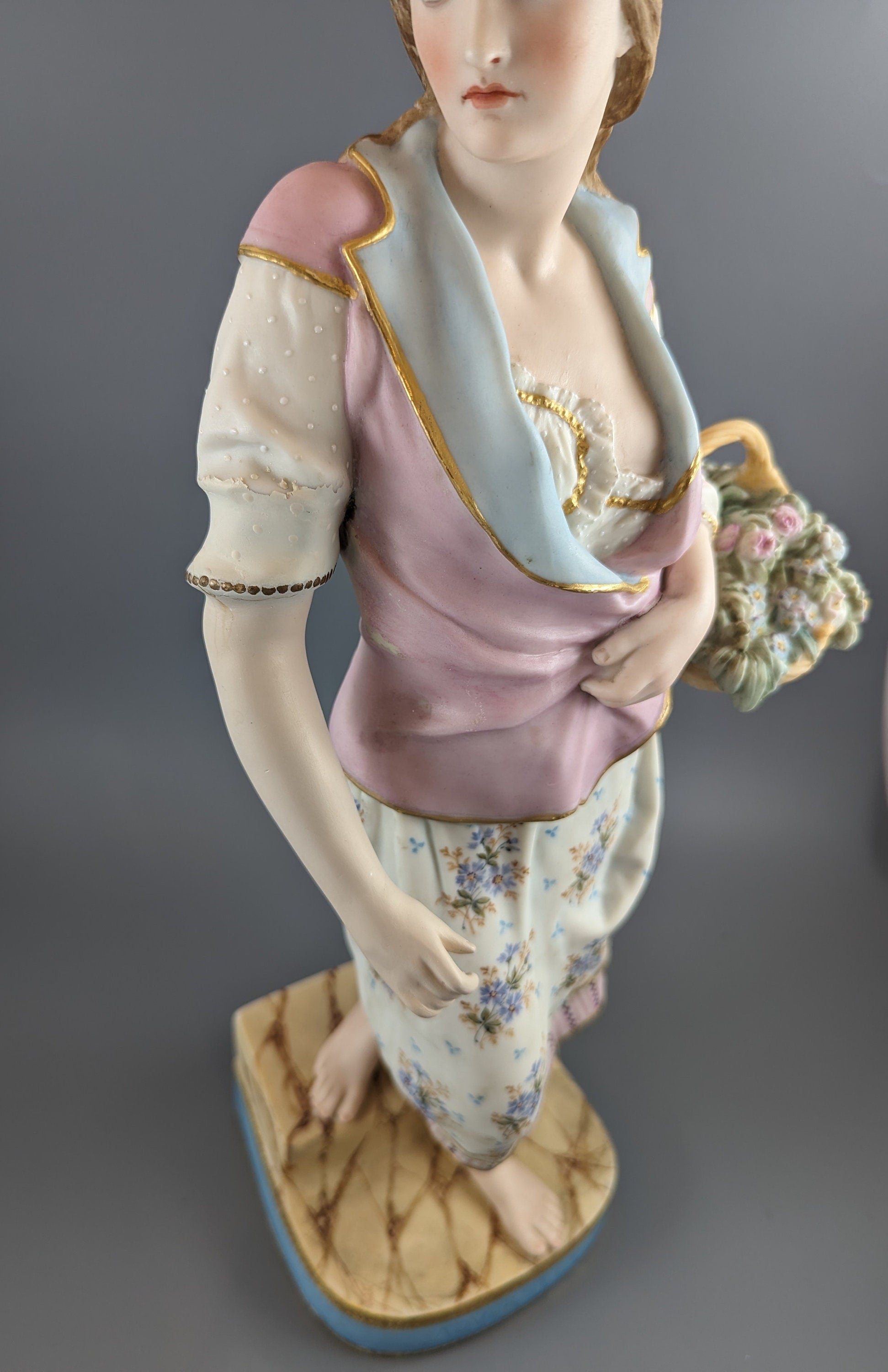 A Copeland coloured parian figure 'ADVERSITY'  ,C.1870,very rare.
