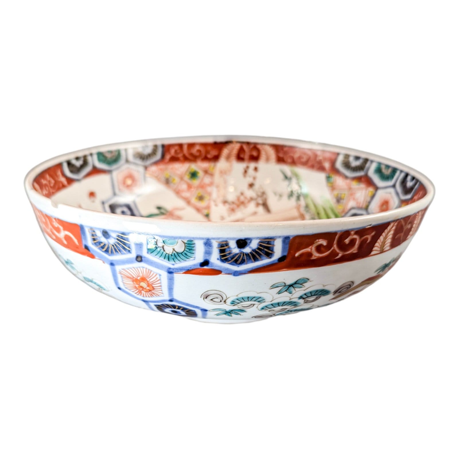 Antique Japanese Imari bowl with rare pattern.