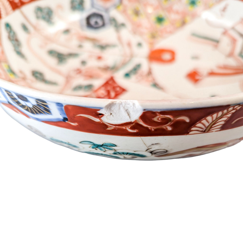 Antique Japanese Imari bowl with rare pattern.
