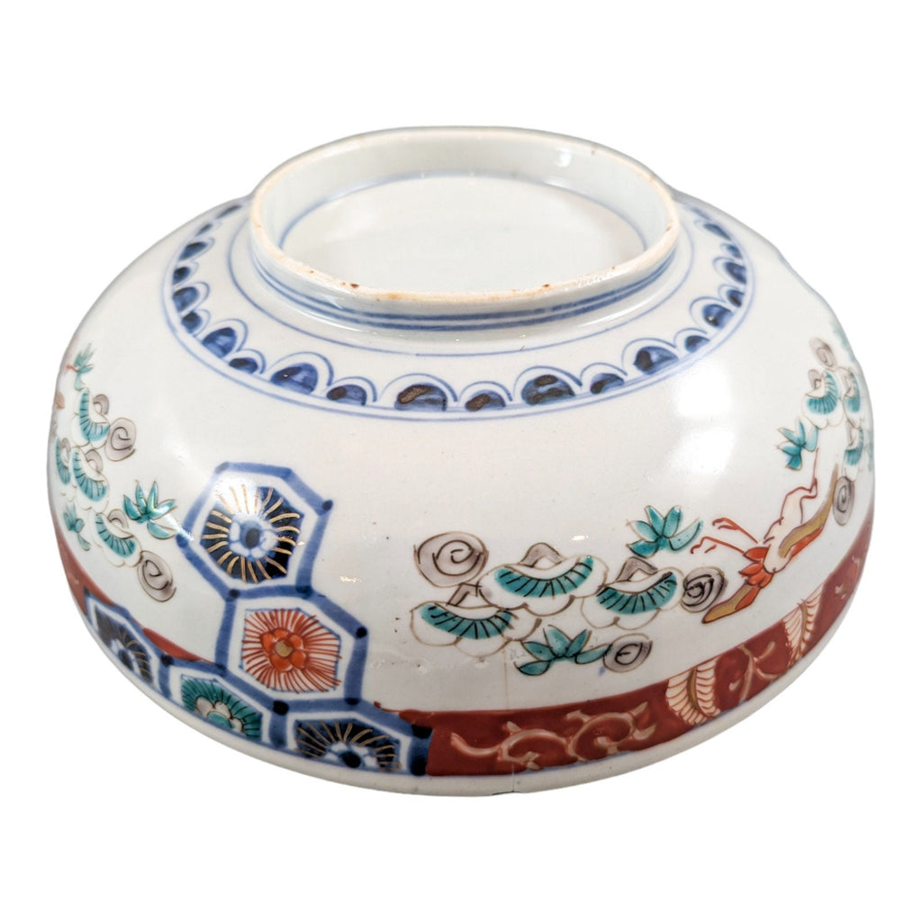 Antique Japanese Imari bowl with rare pattern.