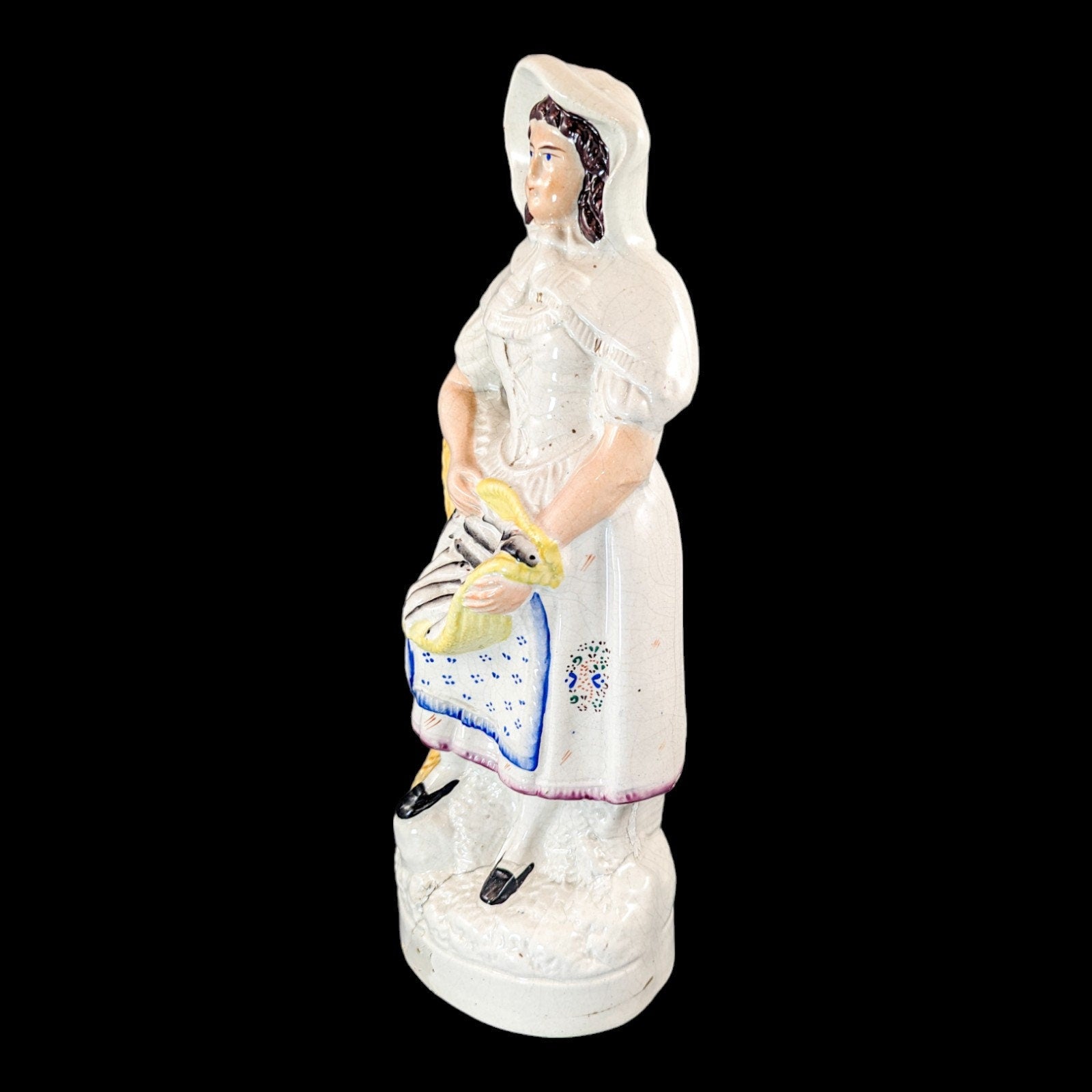 Antique    Staffordshire figurine  of Fishmonger, c.1860