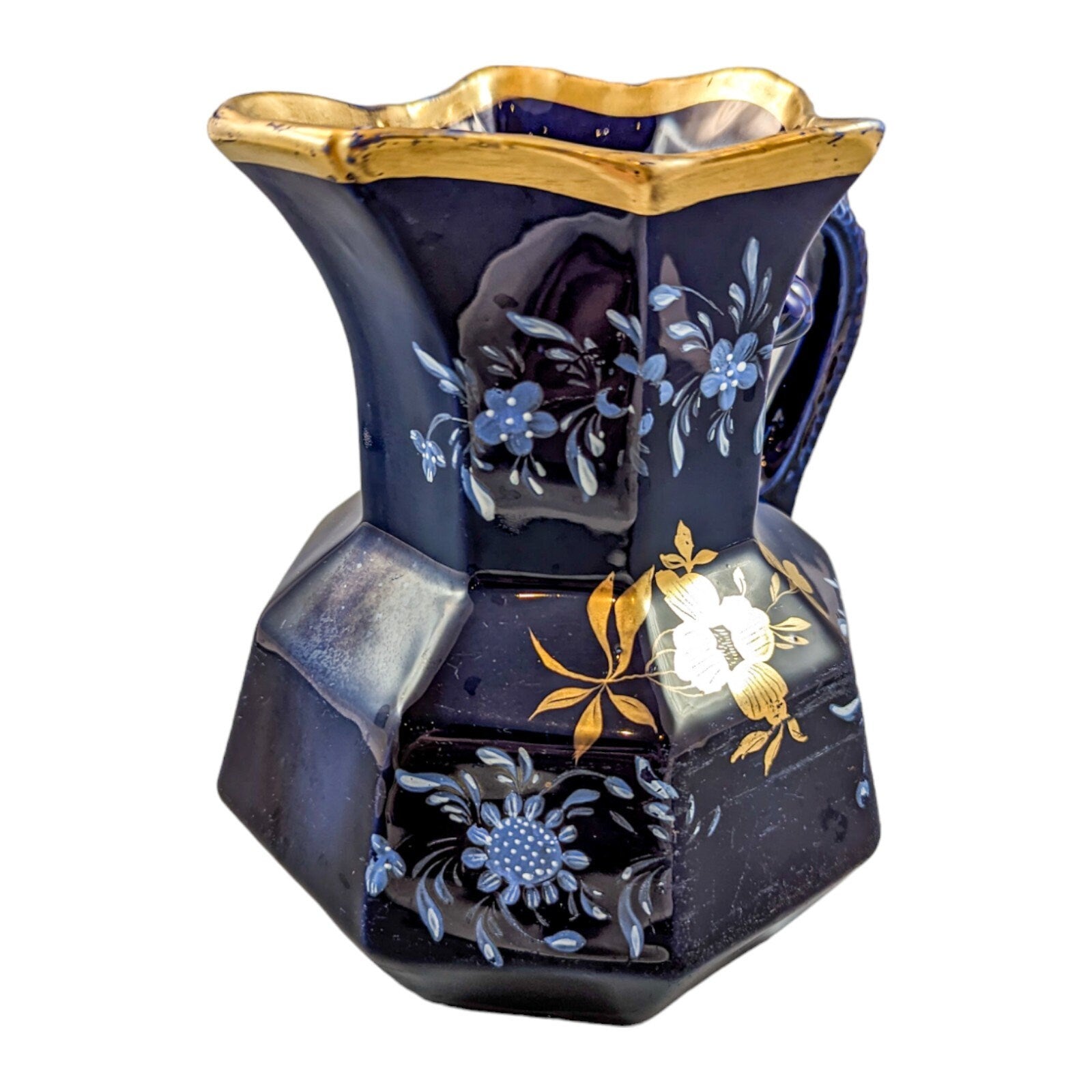 A rare antique  ironstone cobalt  jug,c.1825