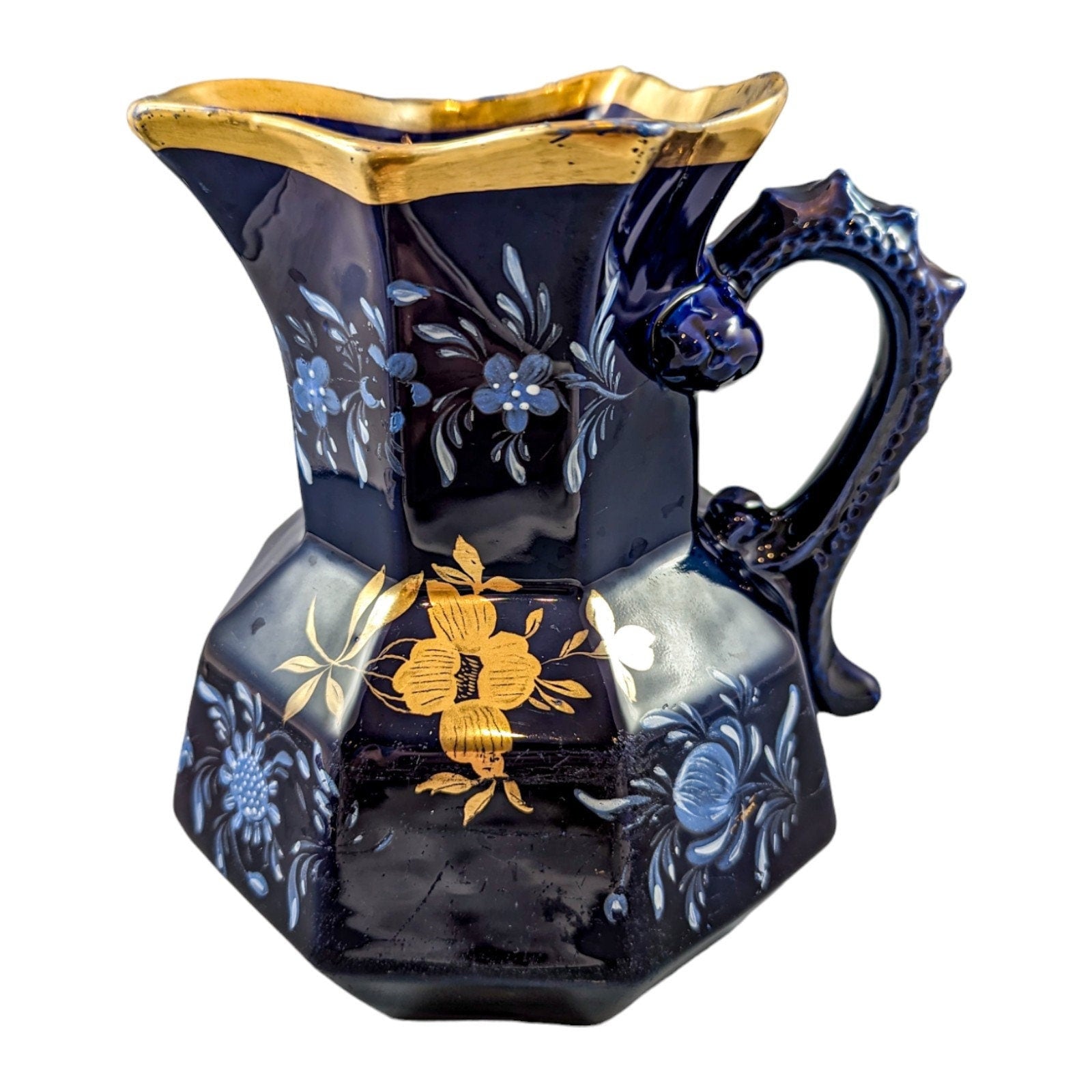 A rare antique  ironstone cobalt  jug,c.1825