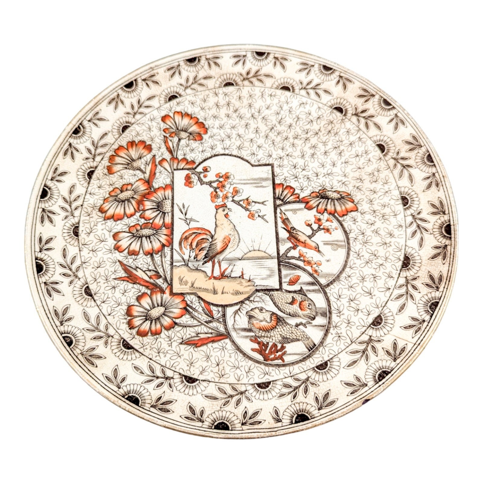 Antique Ridgways   decorative cake stand, Devonshire pattern c. 1885.