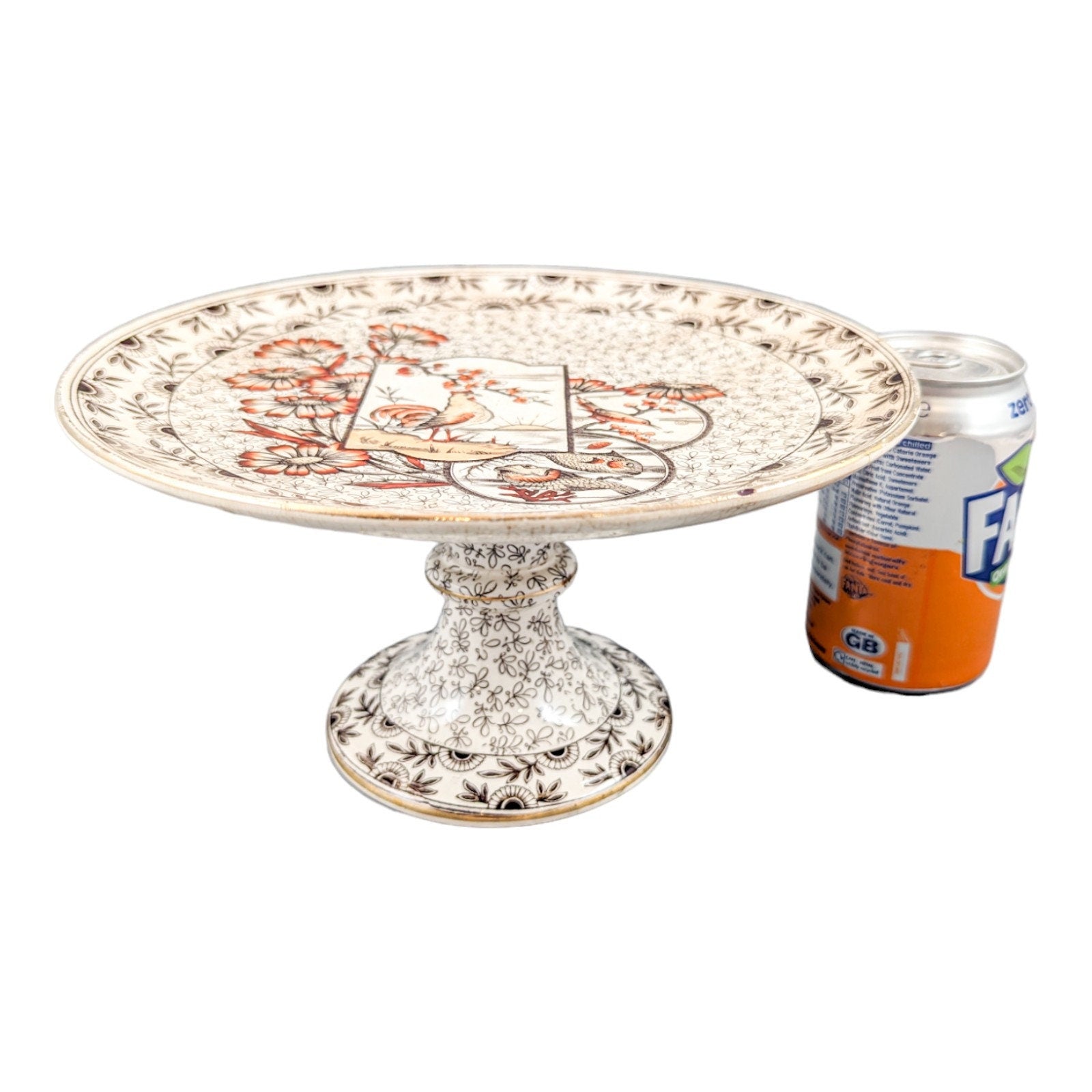 Antique Ridgways   decorative cake stand, Devonshire pattern c. 1885.