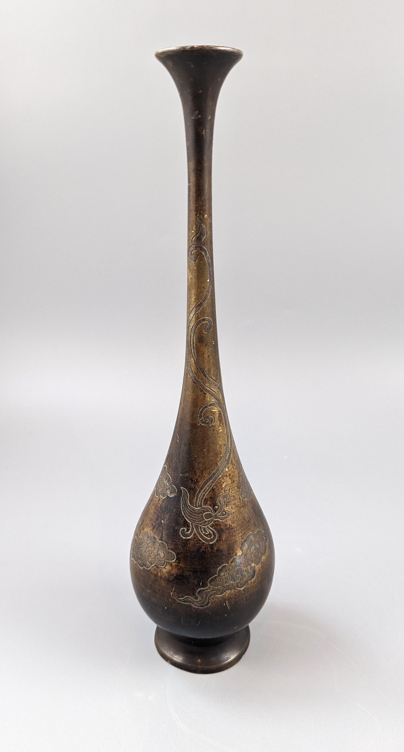 Antique Japanese bronze vase 19th century, late Mieji period