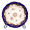 Antique hand painted Coalport plate with floral and gilt decoration.