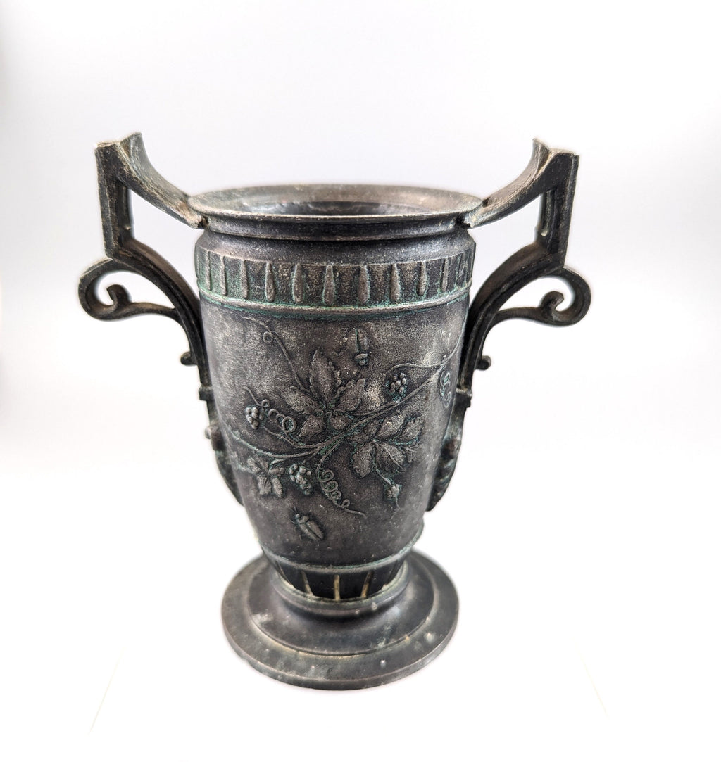 A classical Greek-style pewter amphora Jules Brateau, circa 1900.
