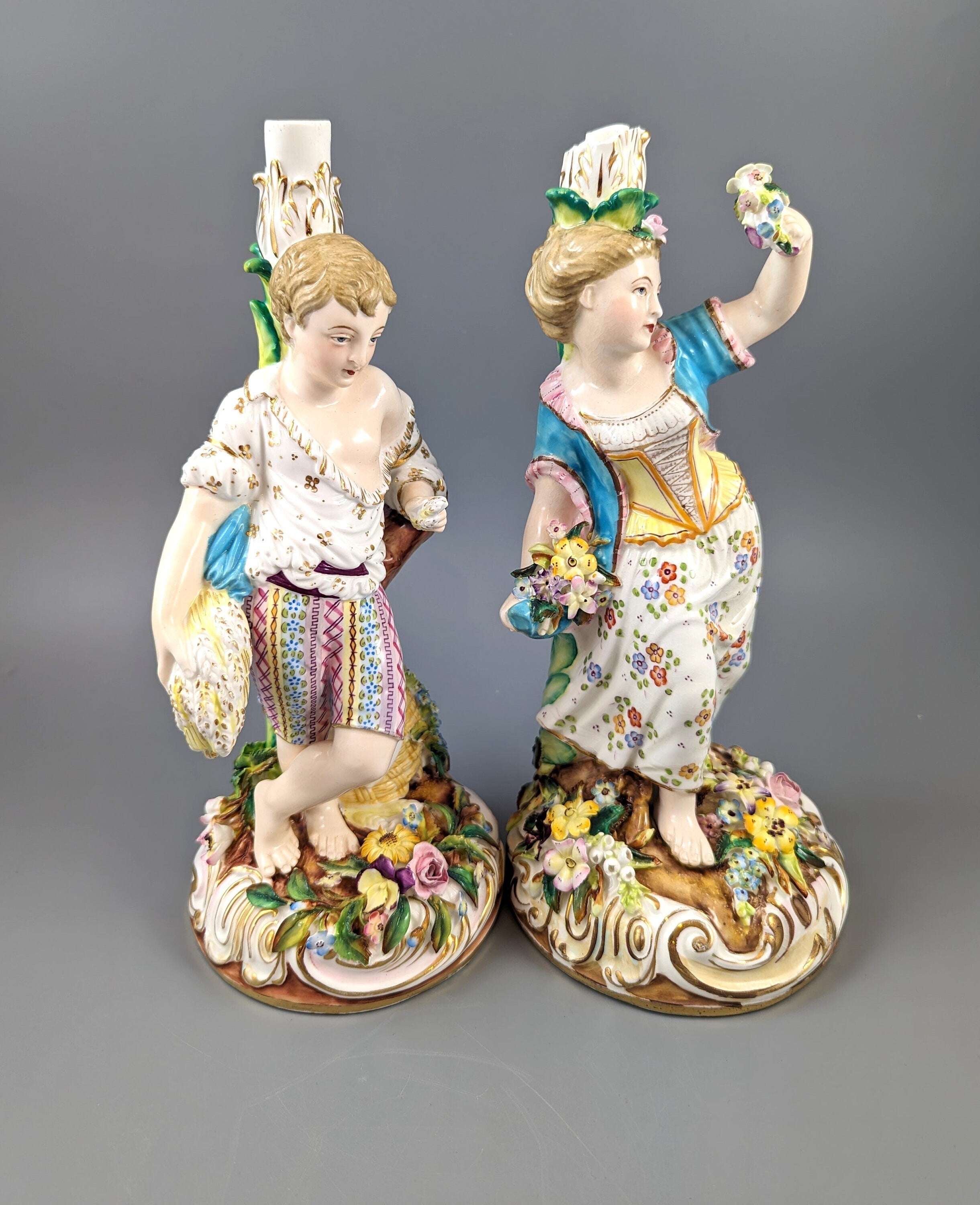 John Bevington figural candlesticks, c. 1880