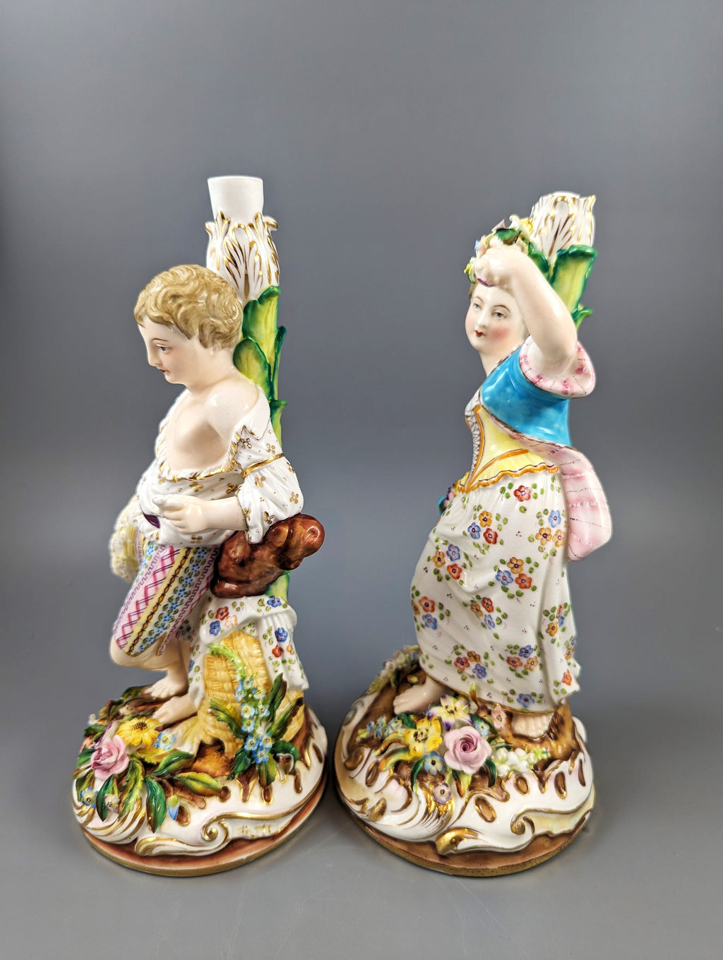 John Bevington figural candlesticks, c. 1880