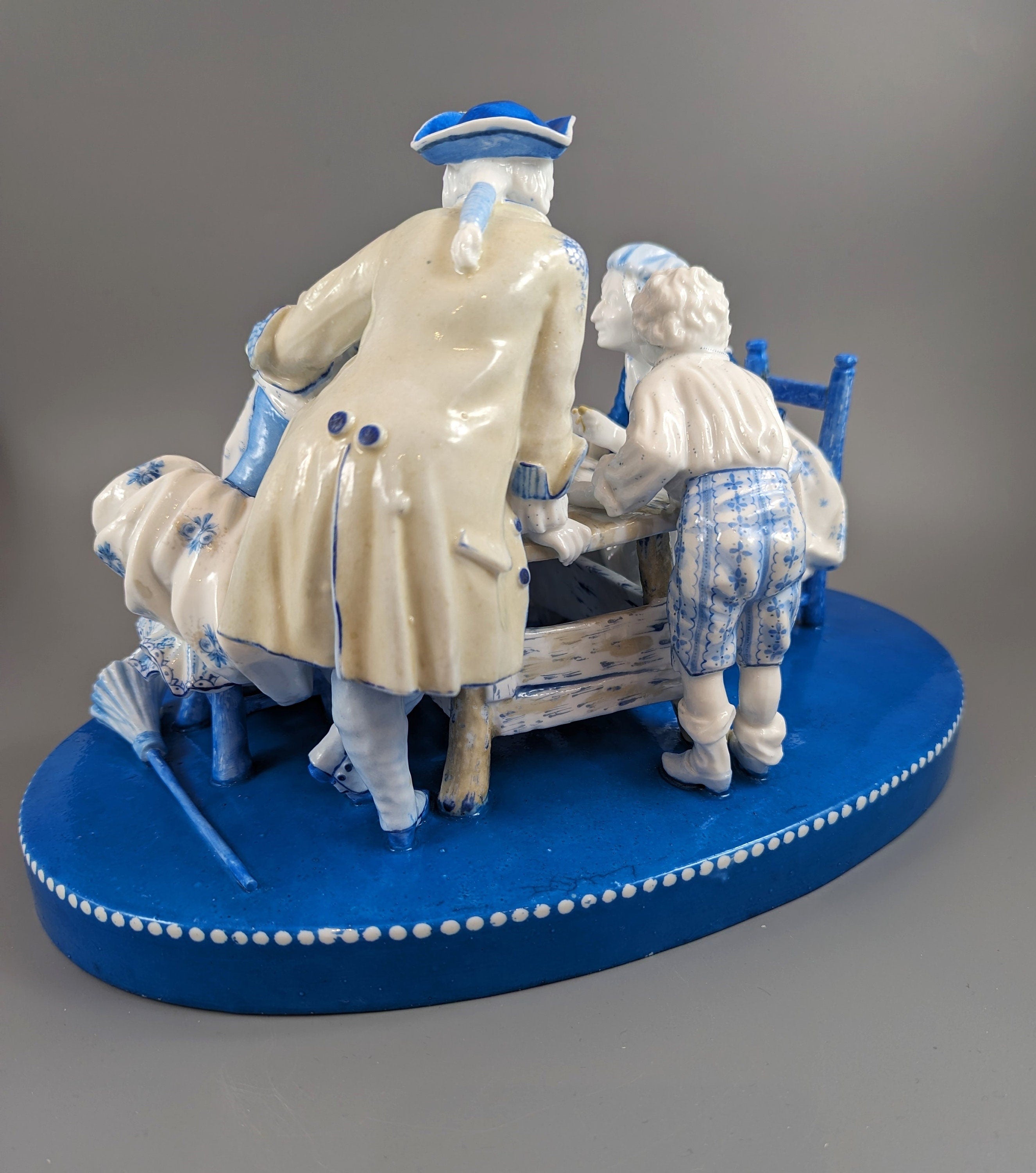 Late 19th century Vion et Baury "Fortune-teller" porcelain group.