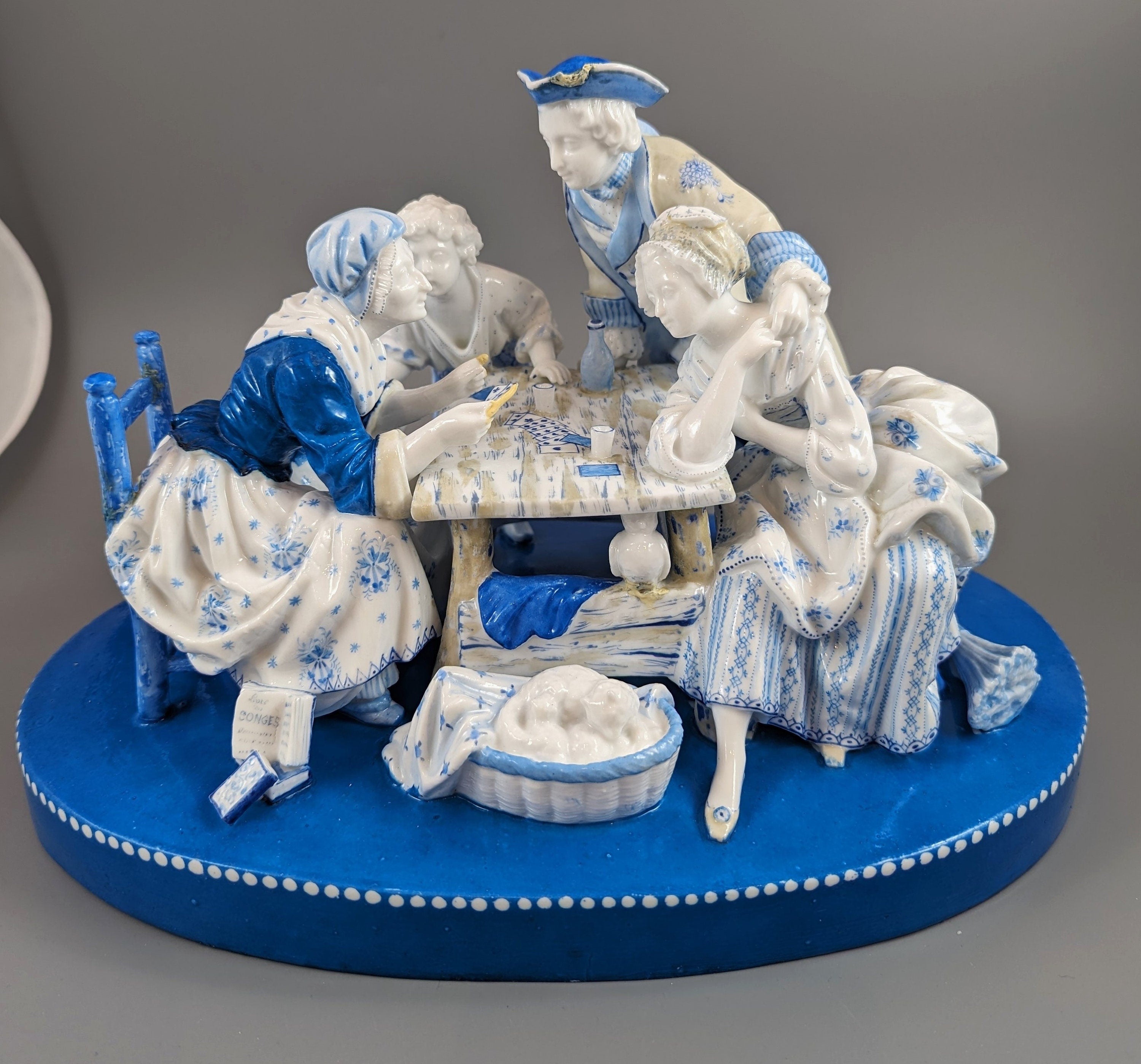 Late 19th century Vion et Baury "Fortune-teller" porcelain group.