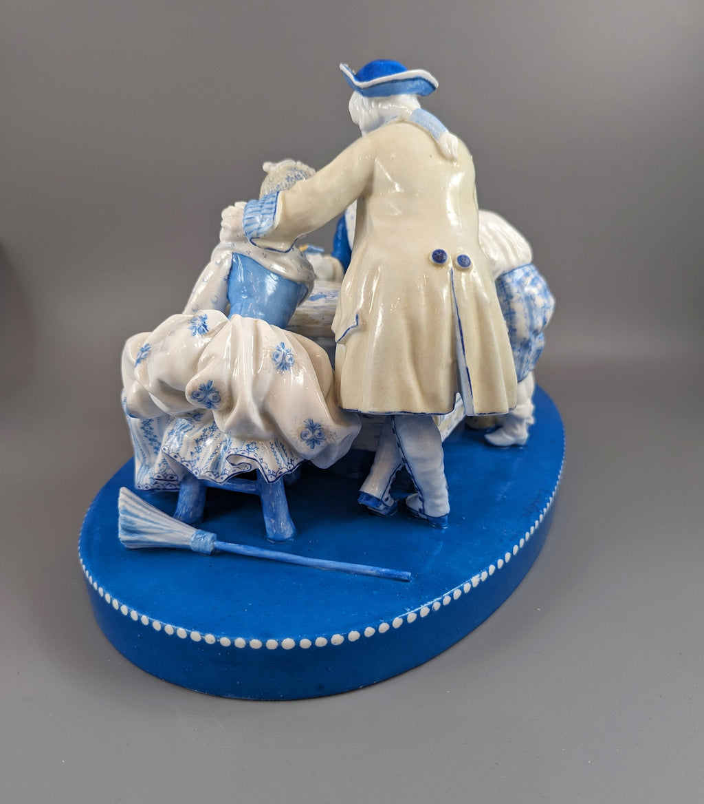 Late 19th century Vion et Baury "Fortune-teller" porcelain group.