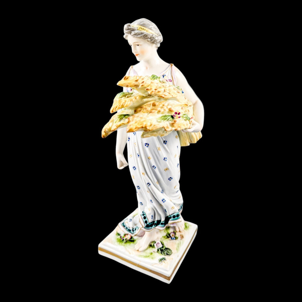 Frankenthal style  allegorical figurine  symbolizing Autumn