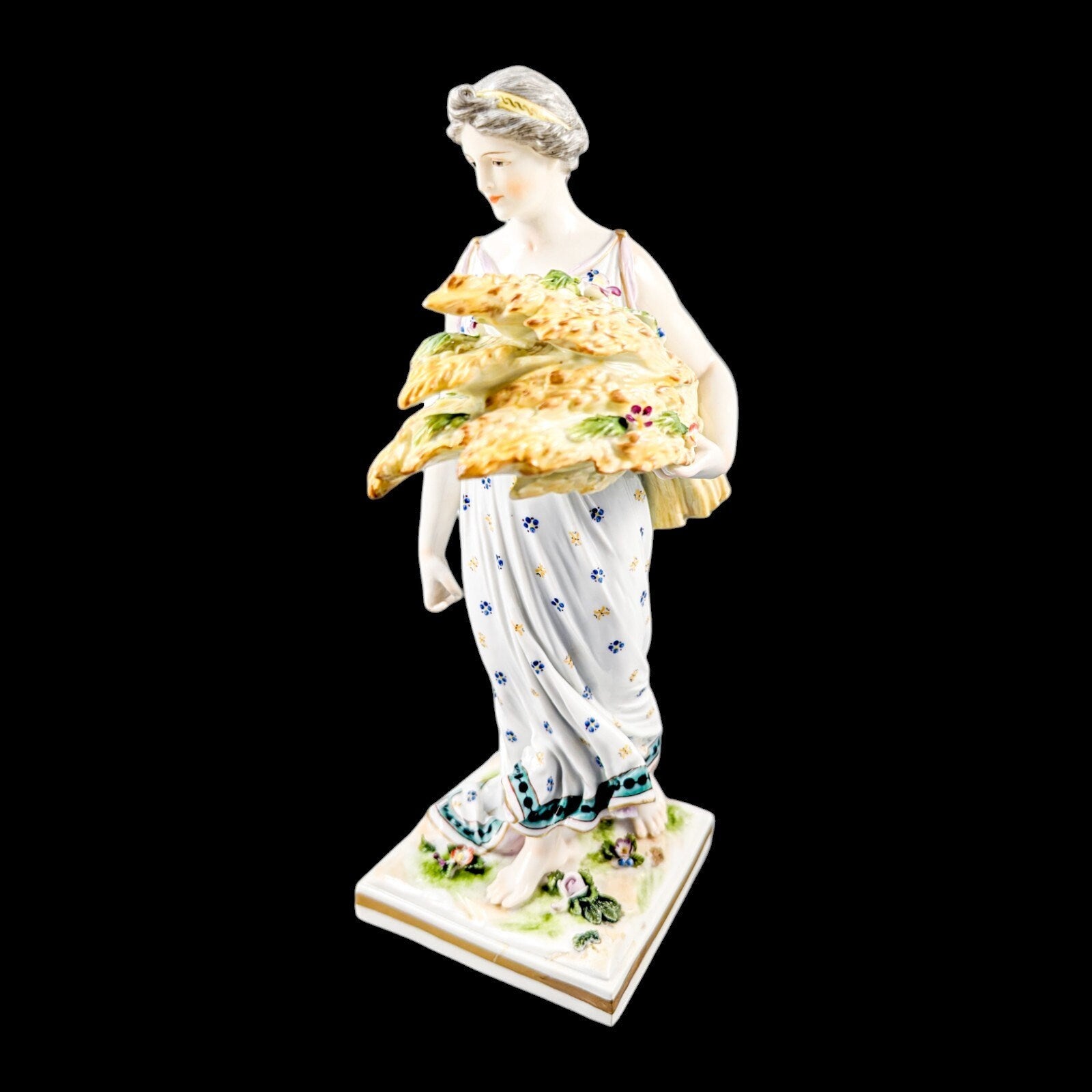 Frankenthal style  allegorical figurine  symbolizing Autumn