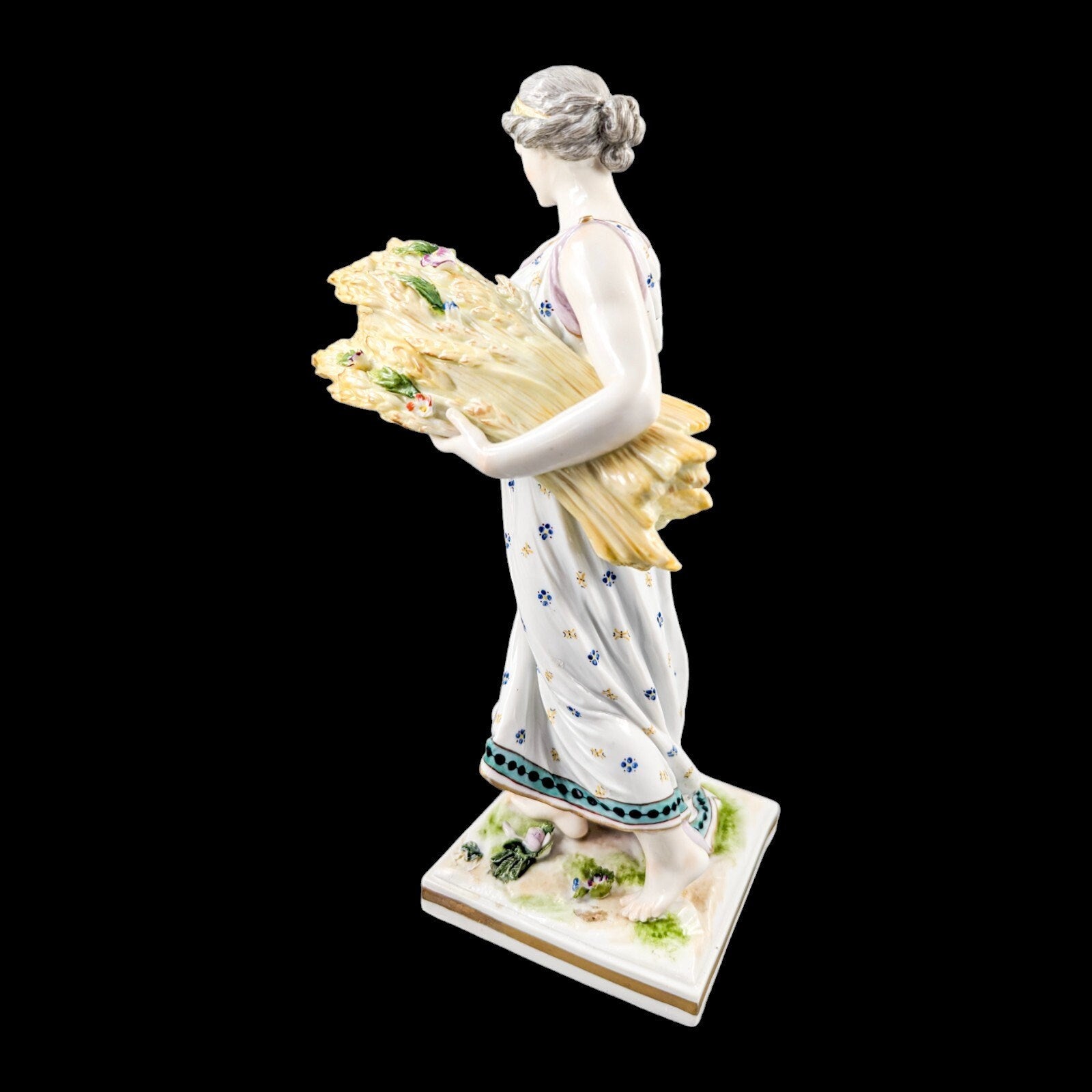 Frankenthal style  allegorical figurine  symbolizing Autumn