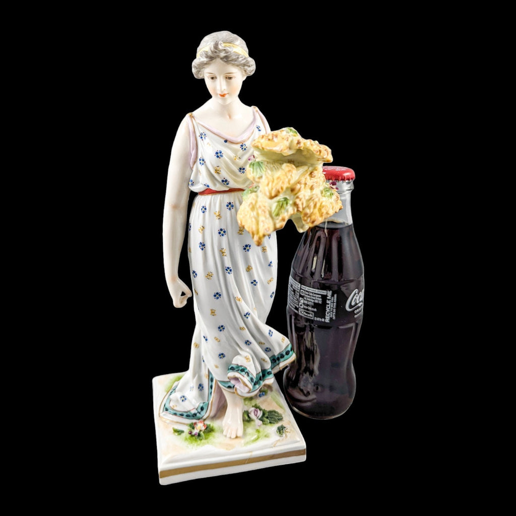 Frankenthal style  allegorical figurine  symbolizing Autumn