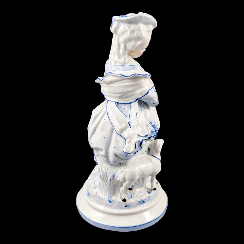 19th century German glazed porcelain figurine of a shepherdess by Conta & Boehme