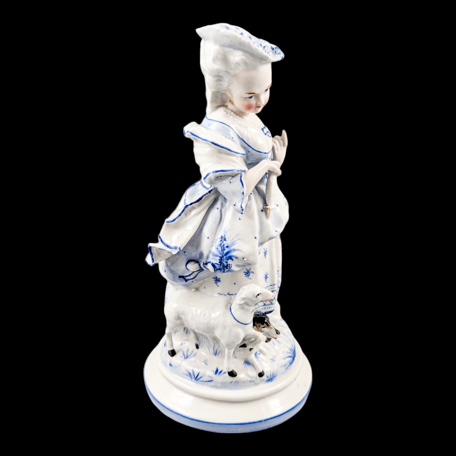 19th century German glazed porcelain figurine of a shepherdess by Conta & Boehme