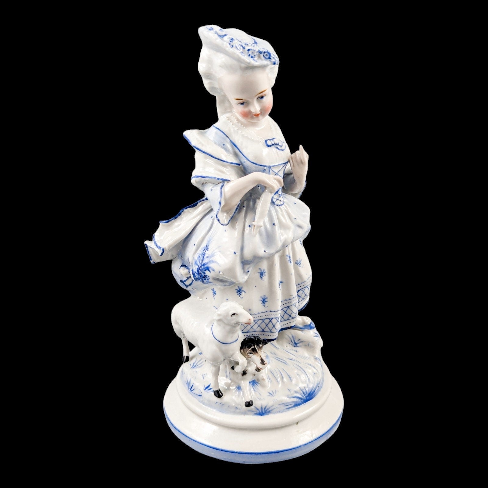 19th century German glazed porcelain figurine of a shepherdess by Conta & Boehme
