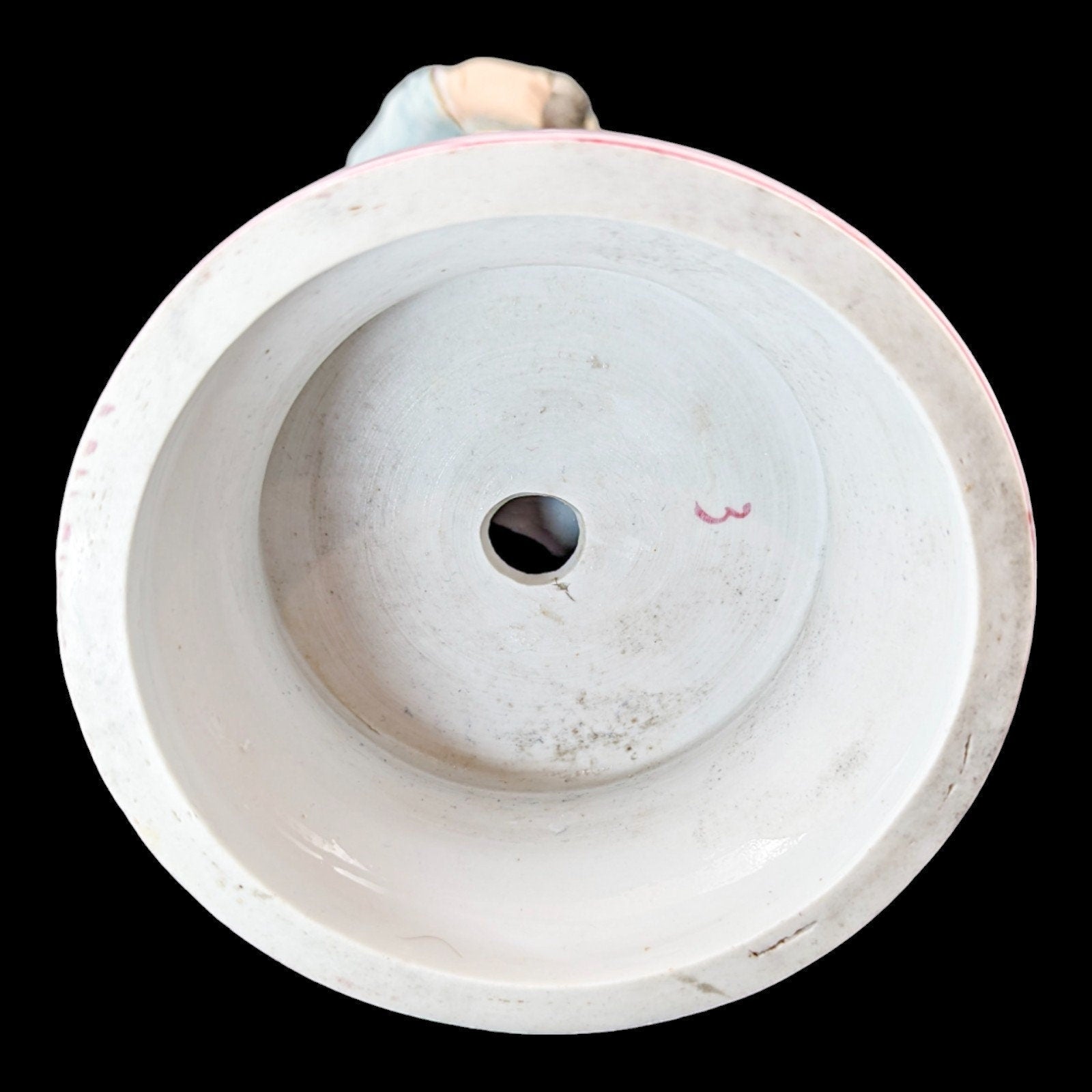 Pair of large antique 19th century French bisque porcelain figurines