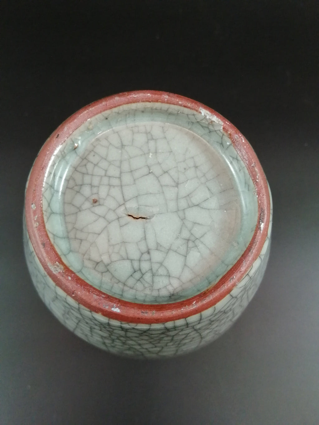 Crackle Glaze Enameled Chinese Vase, circa 1900.
