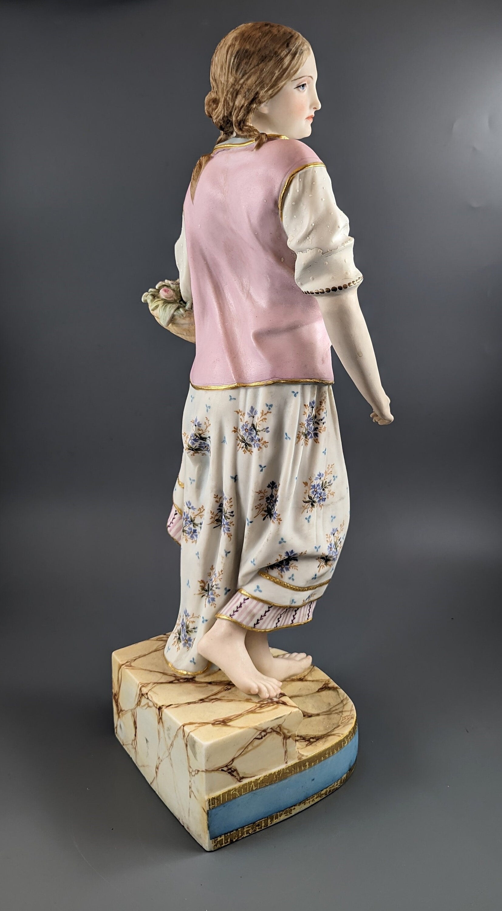 A Copeland coloured parian figure 'ADVERSITY'  ,C.1870,very rare.