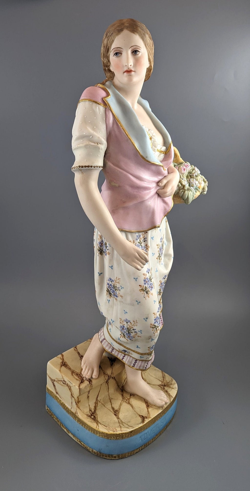 A Copeland coloured parian figure 'ADVERSITY'  ,C.1870,very rare.