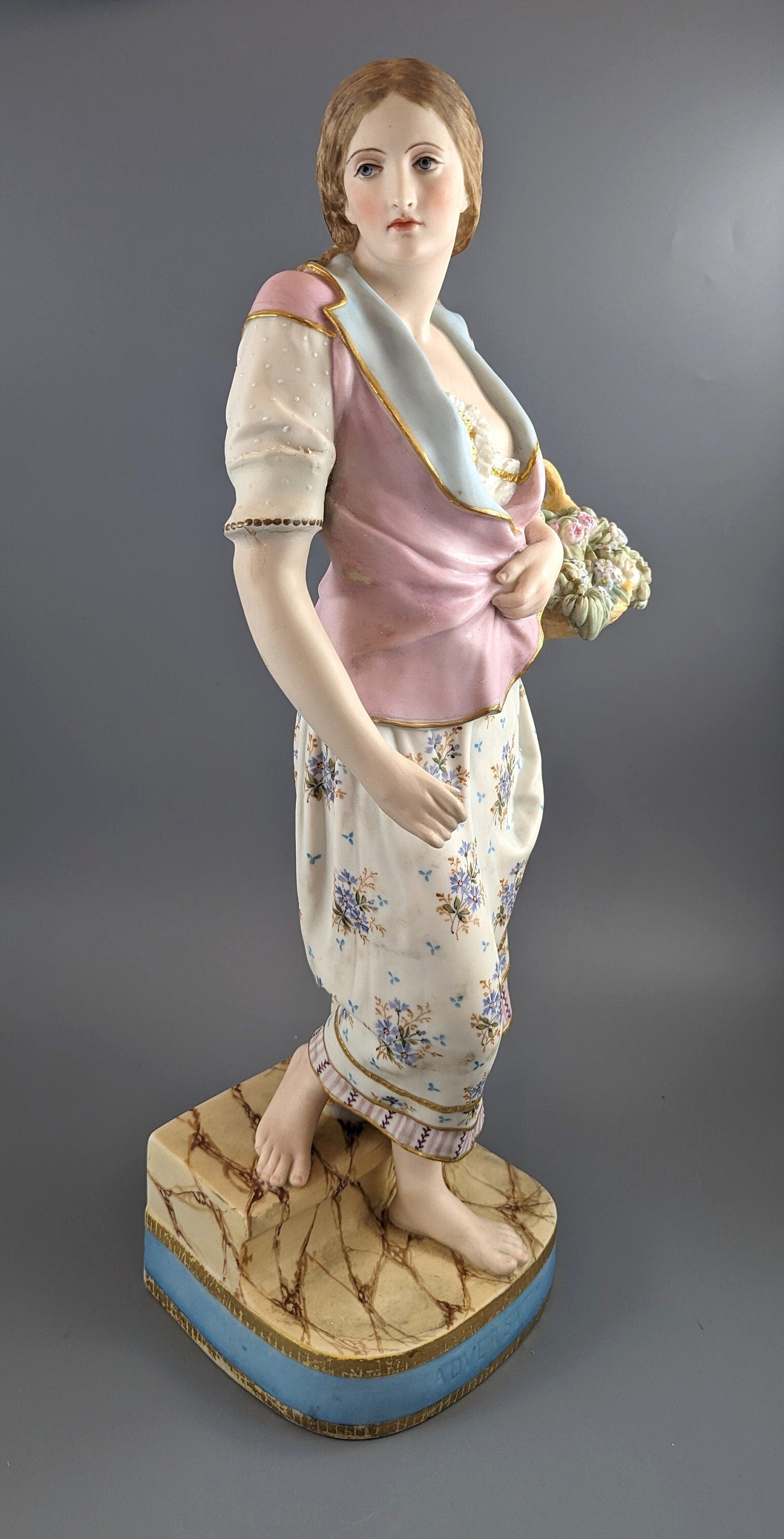 A Copeland coloured parian figure 'ADVERSITY'  ,C.1870,very rare.