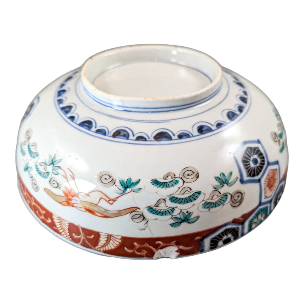 Antique Japanese Imari bowl with rare pattern.