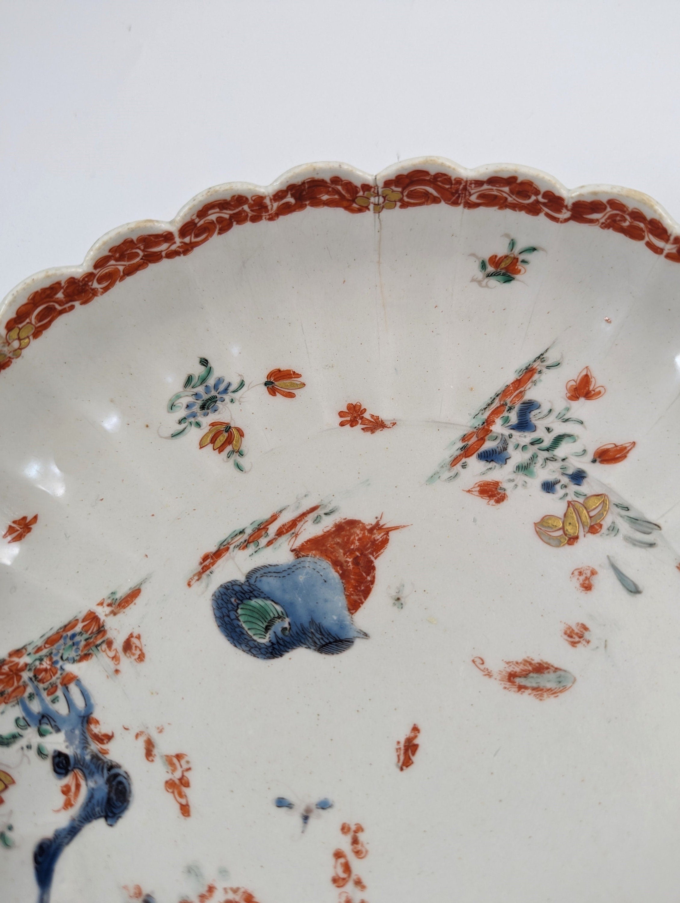 Antique Bow with Kakiemon Style ,Two Quail Pattern c. 1755