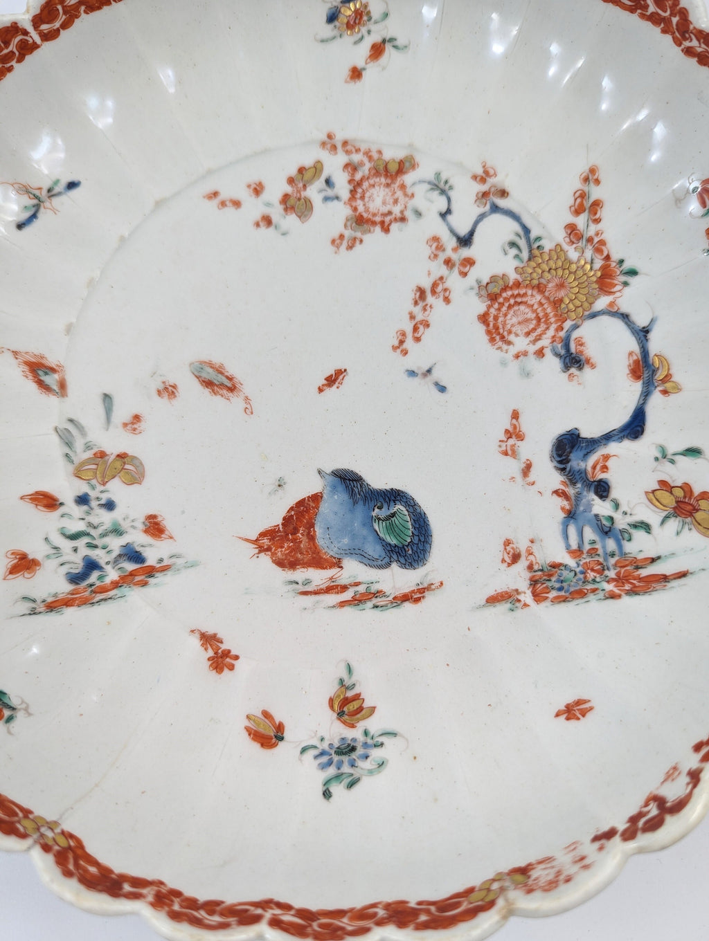 Antique Bow with Kakiemon Style ,Two Quail Pattern c. 1755