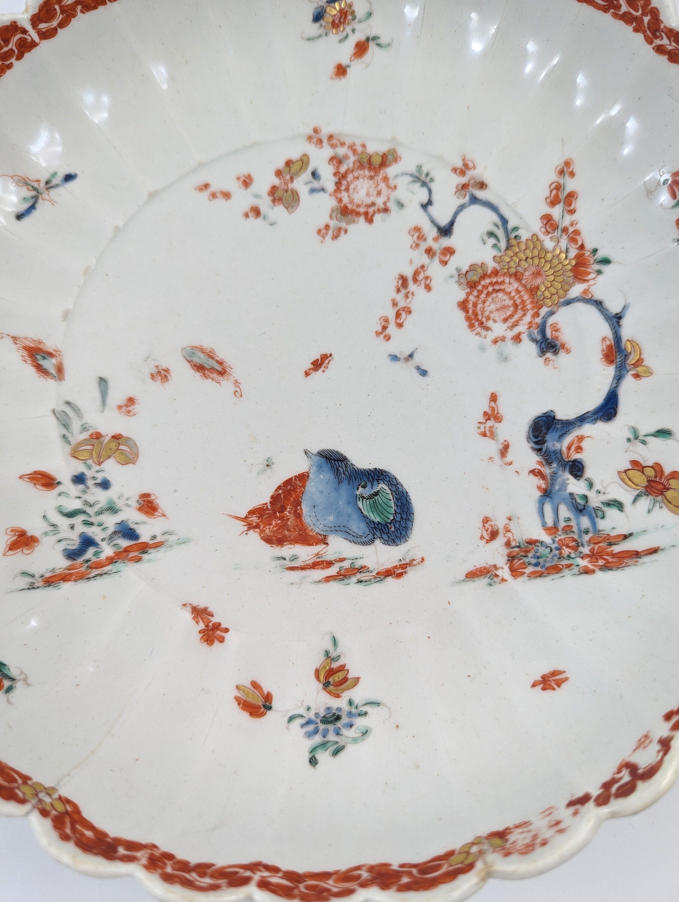 Antique Bow with Kakiemon Style ,Two Quail Pattern c. 1755