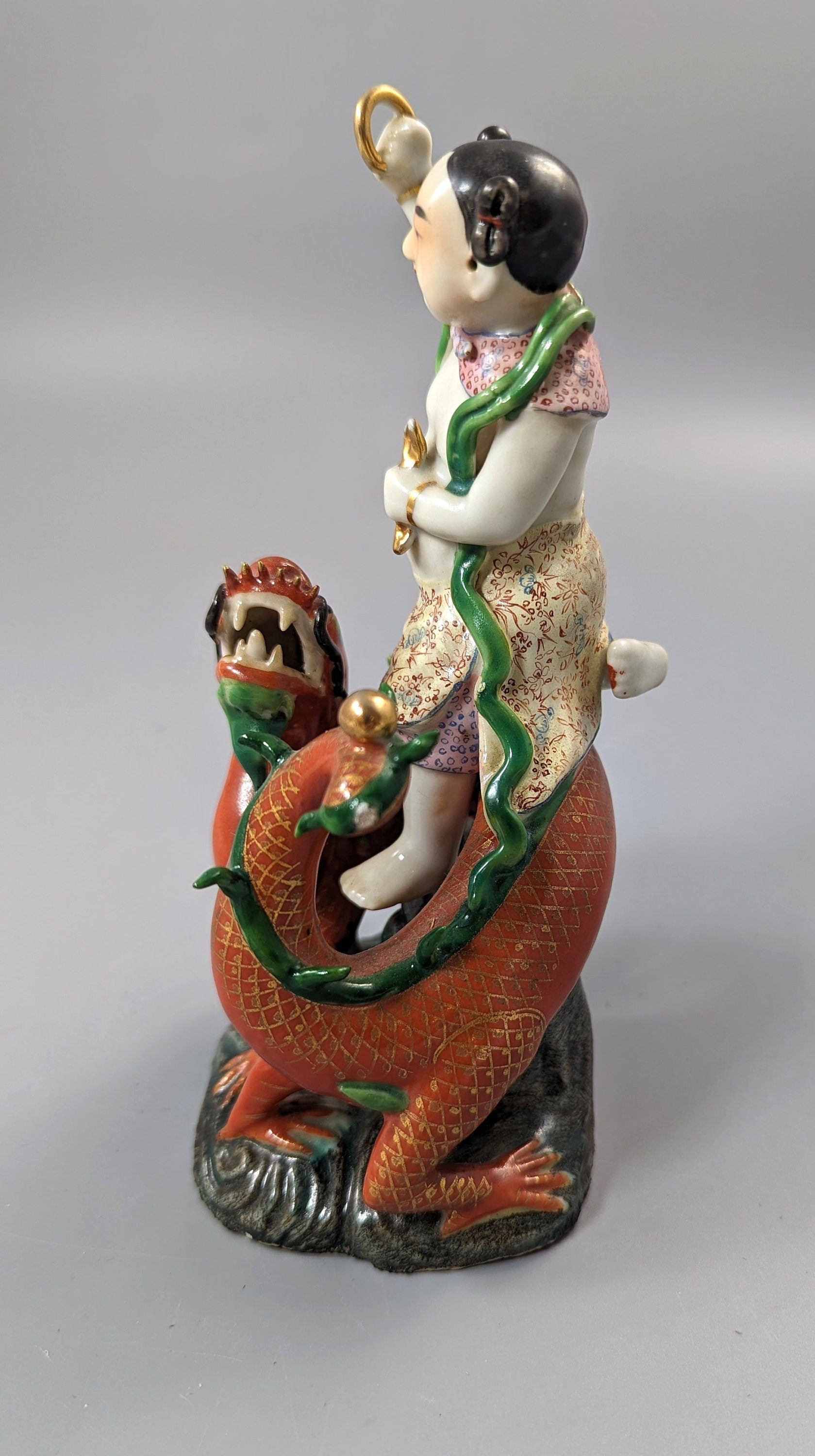 Chinese famille-rose figure of Nezha, c.19 th