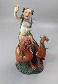 Chinese famille-rose figure of Nezha, c.19 th
