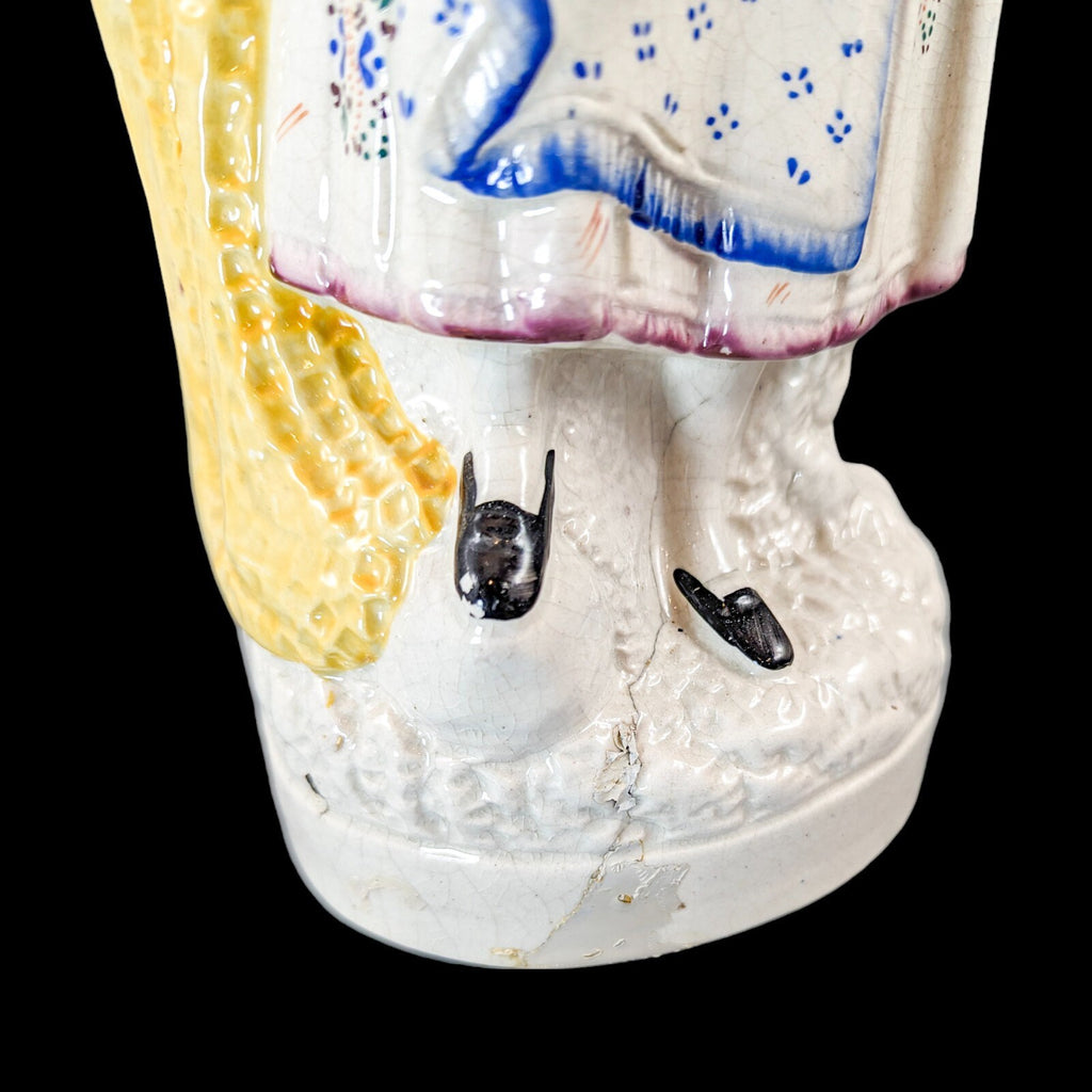 Antique    Staffordshire figurine  of Fishmonger, c.1860