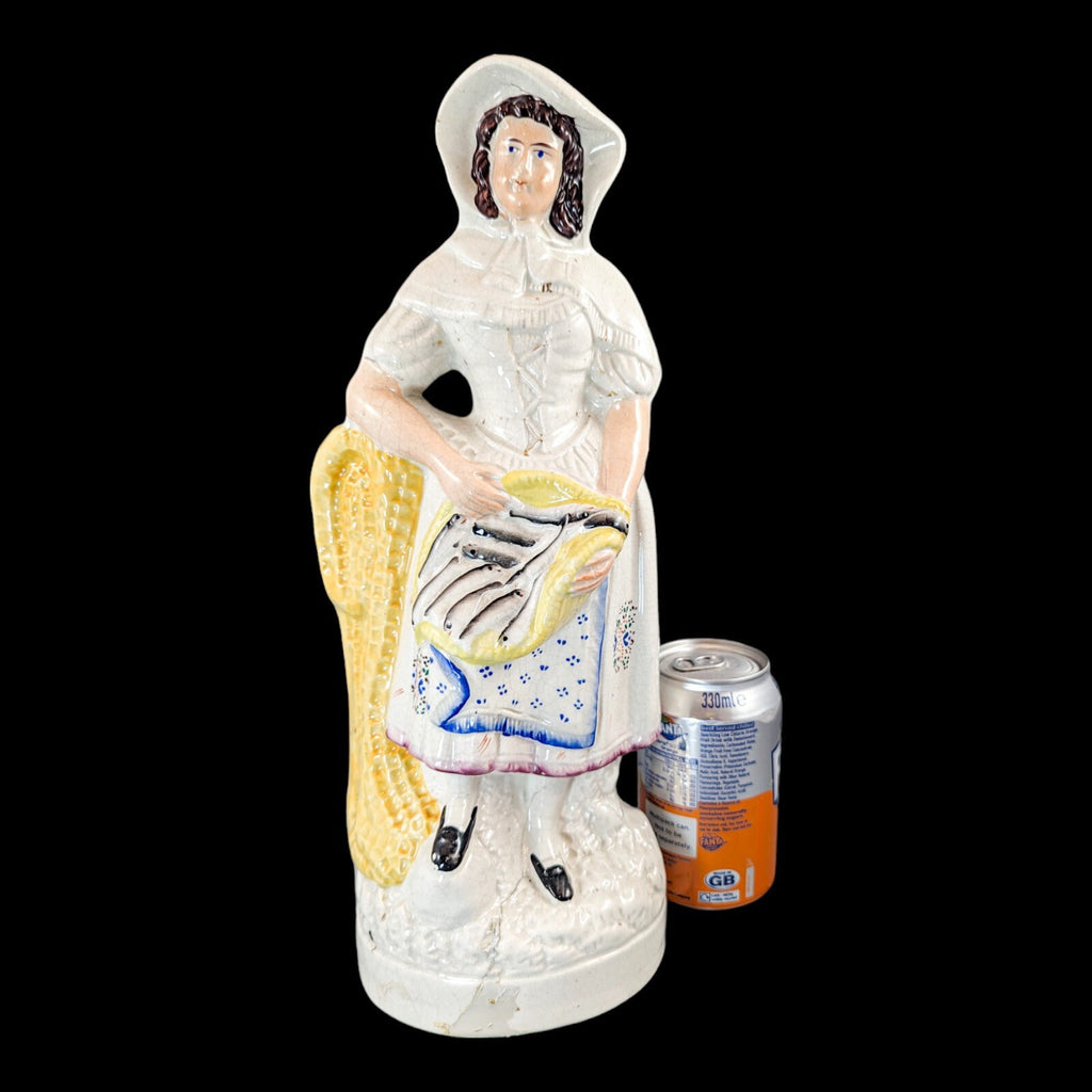 Antique    Staffordshire figurine  of Fishmonger, c.1860
