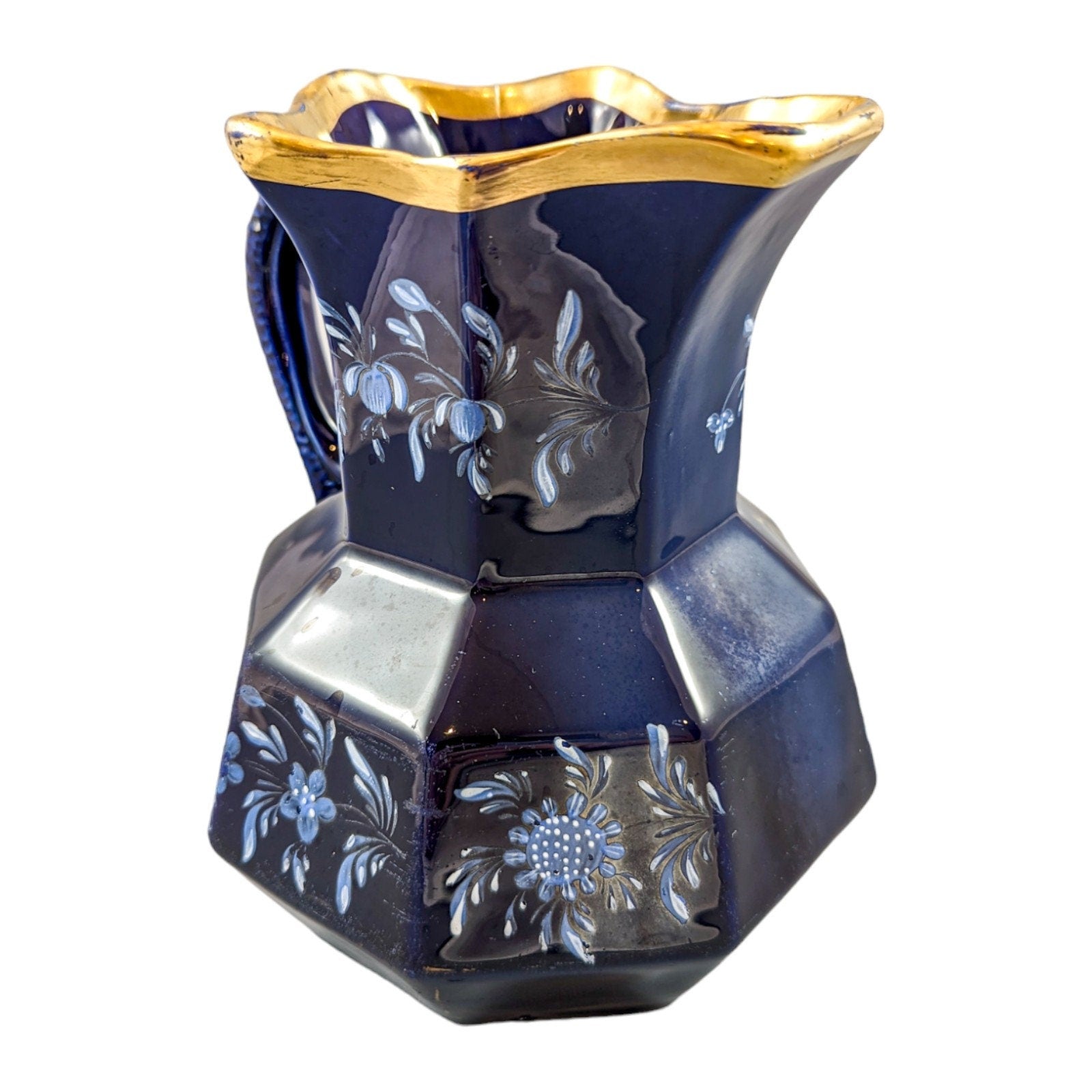 A rare antique  ironstone cobalt  jug,c.1825