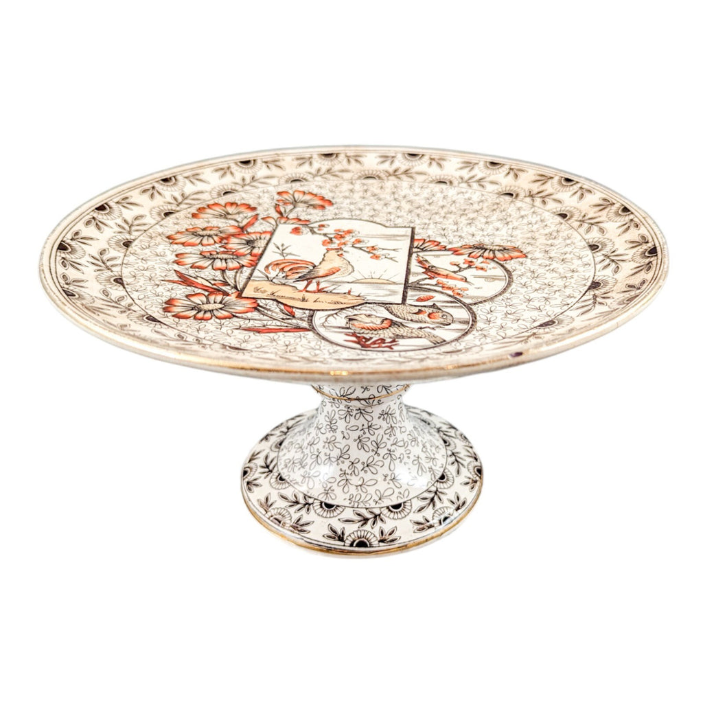 Antique Ridgways   decorative cake stand, Devonshire pattern c. 1885.