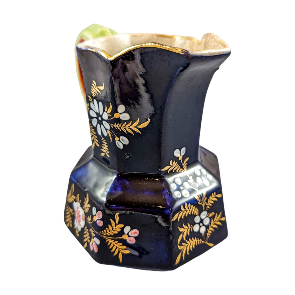 Rare Early 19th Century Ironstone Jug or Pitcher,  Hand Enamelled